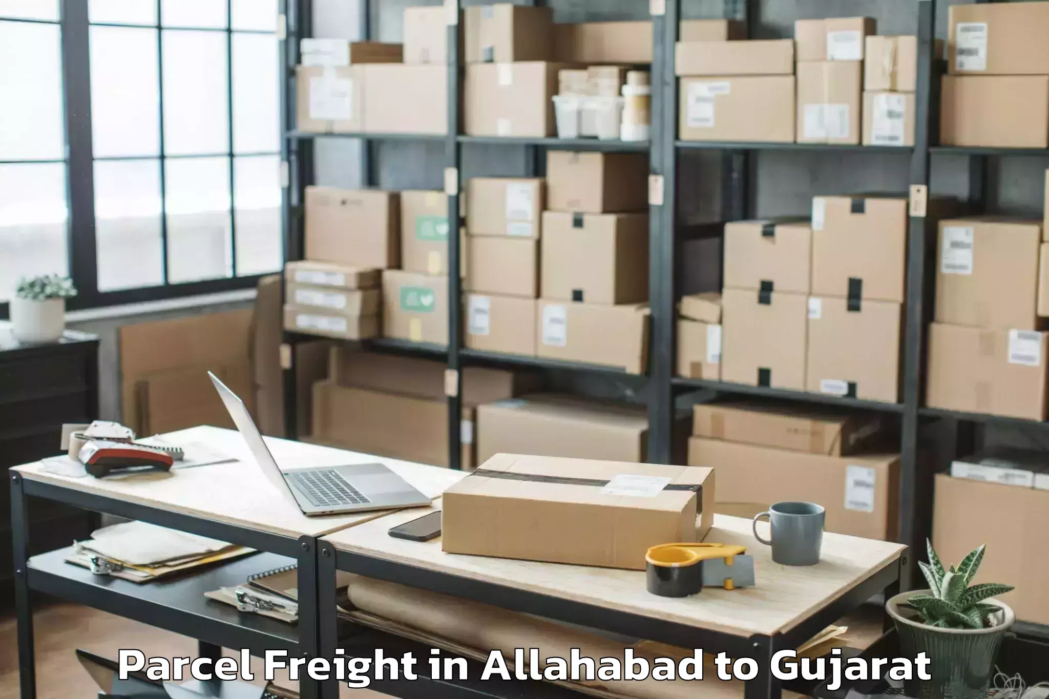 Easy Allahabad to Thasra Parcel Freight Booking